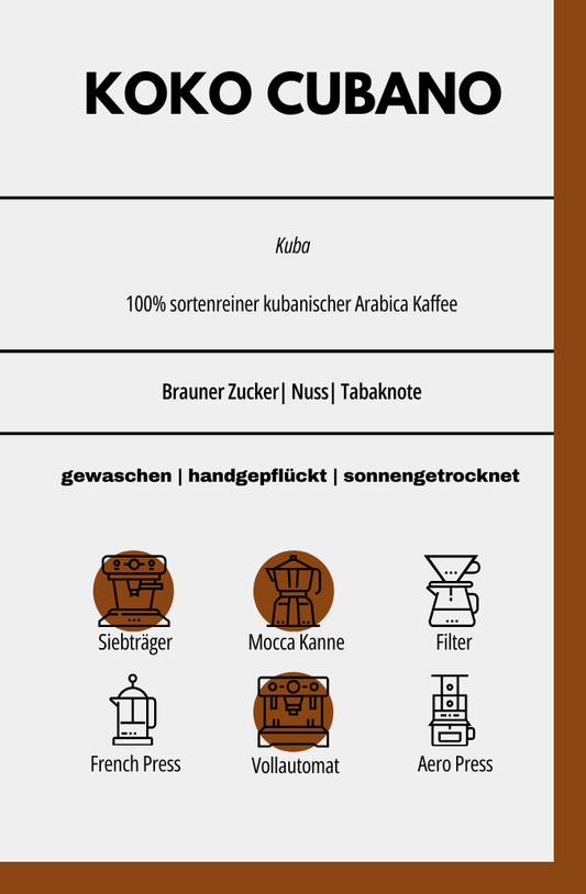 KOKO CUBANO – 100 % Arabica Espresso aus Kuba (Single Origin)